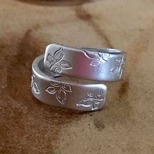 Custom wrap ring silver ring thumb ring copper ring personalized ring best friend gift secret message ring girlfriend gift mom gift