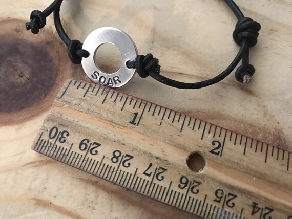 Personalized washer hotsell bracelets