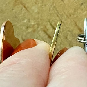 Pu&ograve; includere: Due ciondoli a forma di cuore in metallo, uno dorato e uno argentato, sono tenuti tra due dita. Il ciondolo dorato &egrave; leggermente pi&ugrave; grande del ciondolo argentato.
