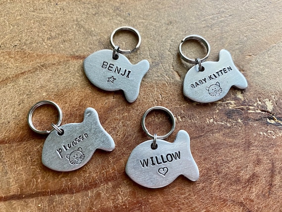 cat name tag engraved