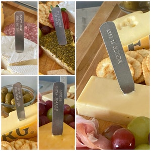 Charcuterie accessories cheese picks cheese labels cheese markers housewarming gift hostess gifts under 20 cheese board labels cheese tags image 3