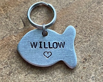 Cat id tag cat tag custom cat tag small pet id tag personalized cat tag