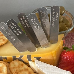 Charcuterie accessories cheese picks cheese labels cheese markers housewarming gift hostess gifts under 20 cheese board labels cheese tags image 1