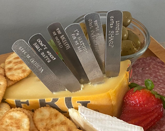 Charcuterie accessories cheese picks cheese labels cheese markers housewarming gift hostess gifts under 20 cheese board labels cheese tags