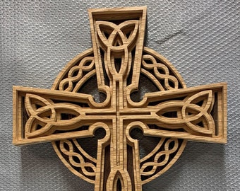 Celtic Cross wall hanging, Irish symbol of eternity and infinite love