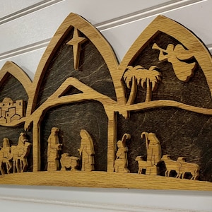 Arch Nativity - Order this handmade nativity scene set within three arches. A great handmade gift or for display in your home.