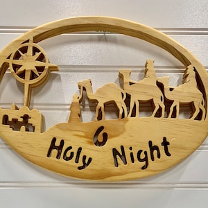 Oh Holy Night. This handmade wall hanging is a simple yet beautiful reminder of the Christmas story and the perfect gift or for your home.