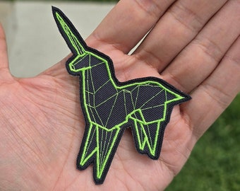 折り紙ユニコーン3Dワイヤーフレームパッチ