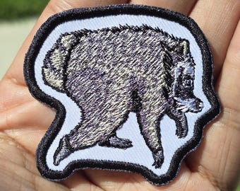 Jimothy Raccoon Patch, Embroidered
