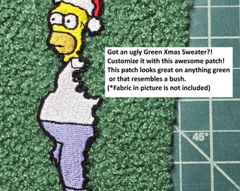 Xmas Homer Bush Embroidered Patch