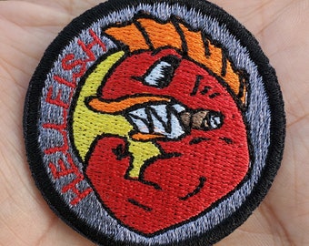 Flying Hellfish Embroidered Patch