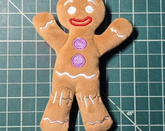ジンジャーブレッドマンのクリスマスオーナメントぬいぐるみジンジー