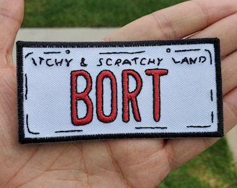 Naszywka z haftowaną tablicą rejestracyjną Bort