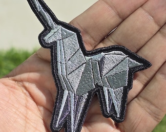 Origami Einhorn 3D Shaded Patch