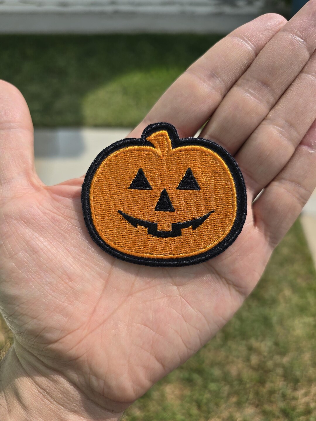 Halloween Jack-o-lantern Embroidered Patch - Etsy