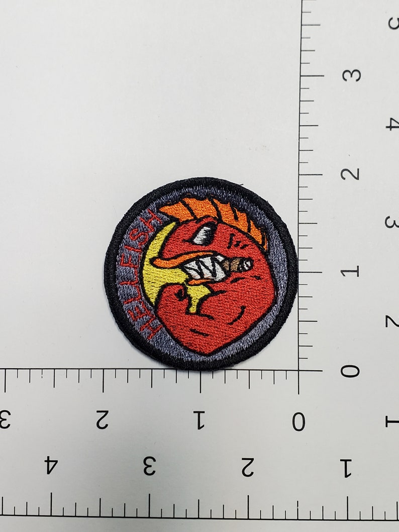 Flying Hellfish Embroidered Patch - Etsy
