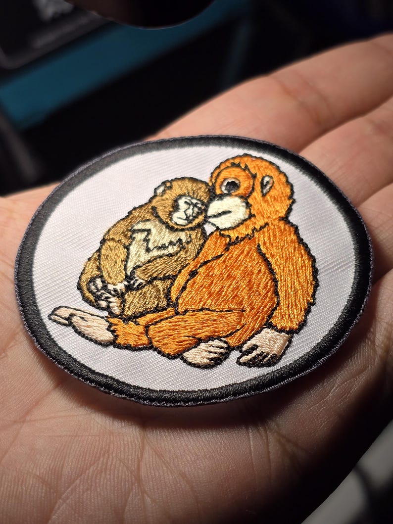 Punch Monkey Embroidered Patch - Etsy