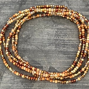 Brilliant Gold Rush Stack Inspired Blend Stackable SINGLE Stretch Dainty Beaded Bracelets ~ Handmade Boho Jewelry~