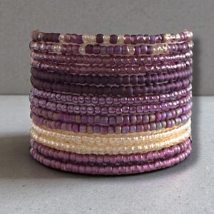 Lavish Vineyard Larger Bead Size SINGLE or SET Stackable Stretch Dainty Beaded Bracelets ~ Handmade Boho Jewelry~