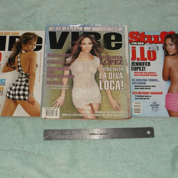 Vibe Magazine-lot of 3-J. Lopez-mixed-2000-fair