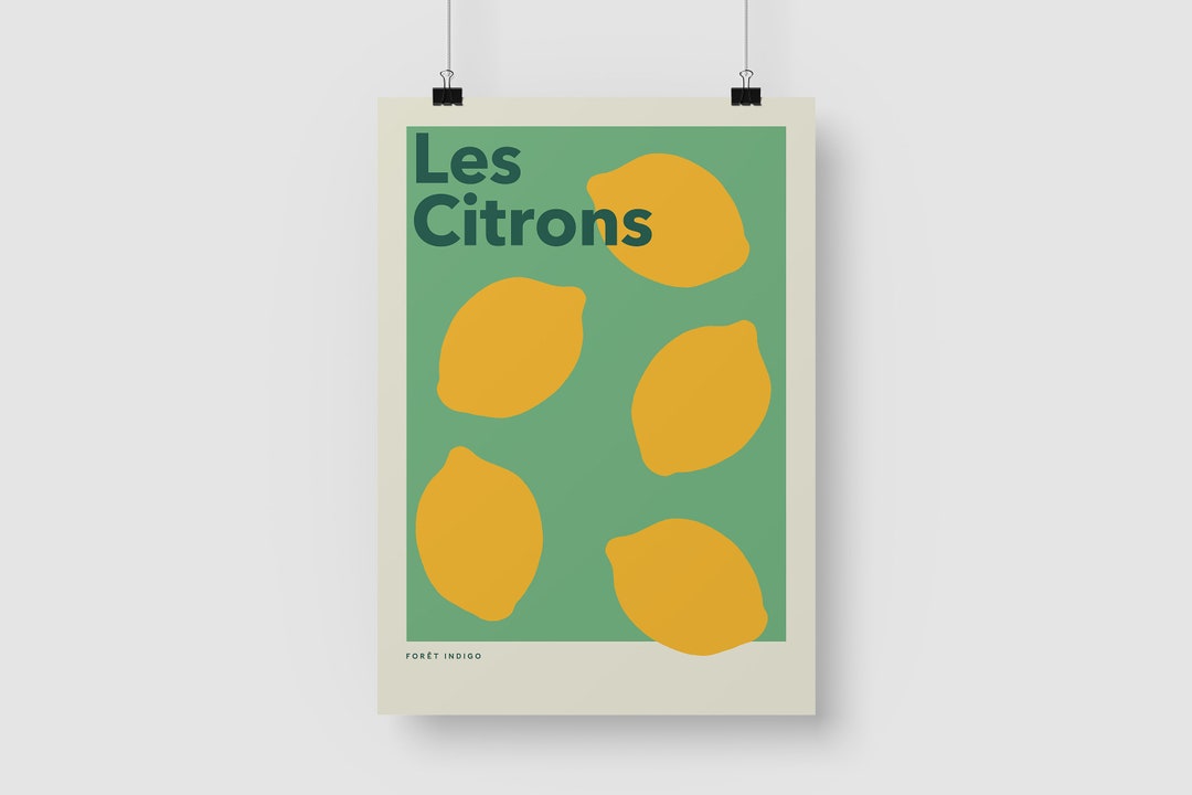 Poster Print Les Citrons DIGITAL DOWNLOAD - Etsy