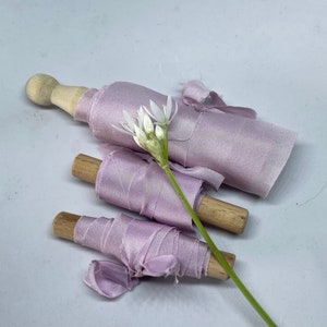 DOG ROSE cinta habotai de seda teñida a mano//eco teñido//cinta de boda//cinta de estilo//apoyo de foto//cinta de seda pura//cinta de regalo//rosa/lila