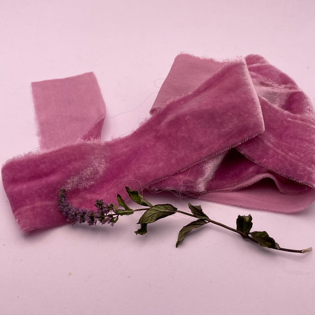 Persian Ribbon PERSIAN PINK Hand Dyed Silk Velvet Ribbon//plant Dyed//wedding Ribbon ...