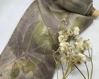 BOTANICAL NO.24 hand dyed silk habotai ribbon//plant dyed//eco dyed//wedding ribbon//bouquet ribbon//styling ribbon//photo prop//gift ribbon