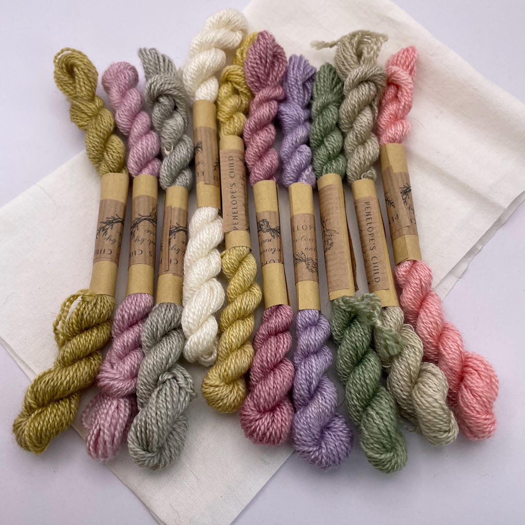 SILK/WOOL Blend Embroidery Thread Collection No.2 / Naturally Dyed ...