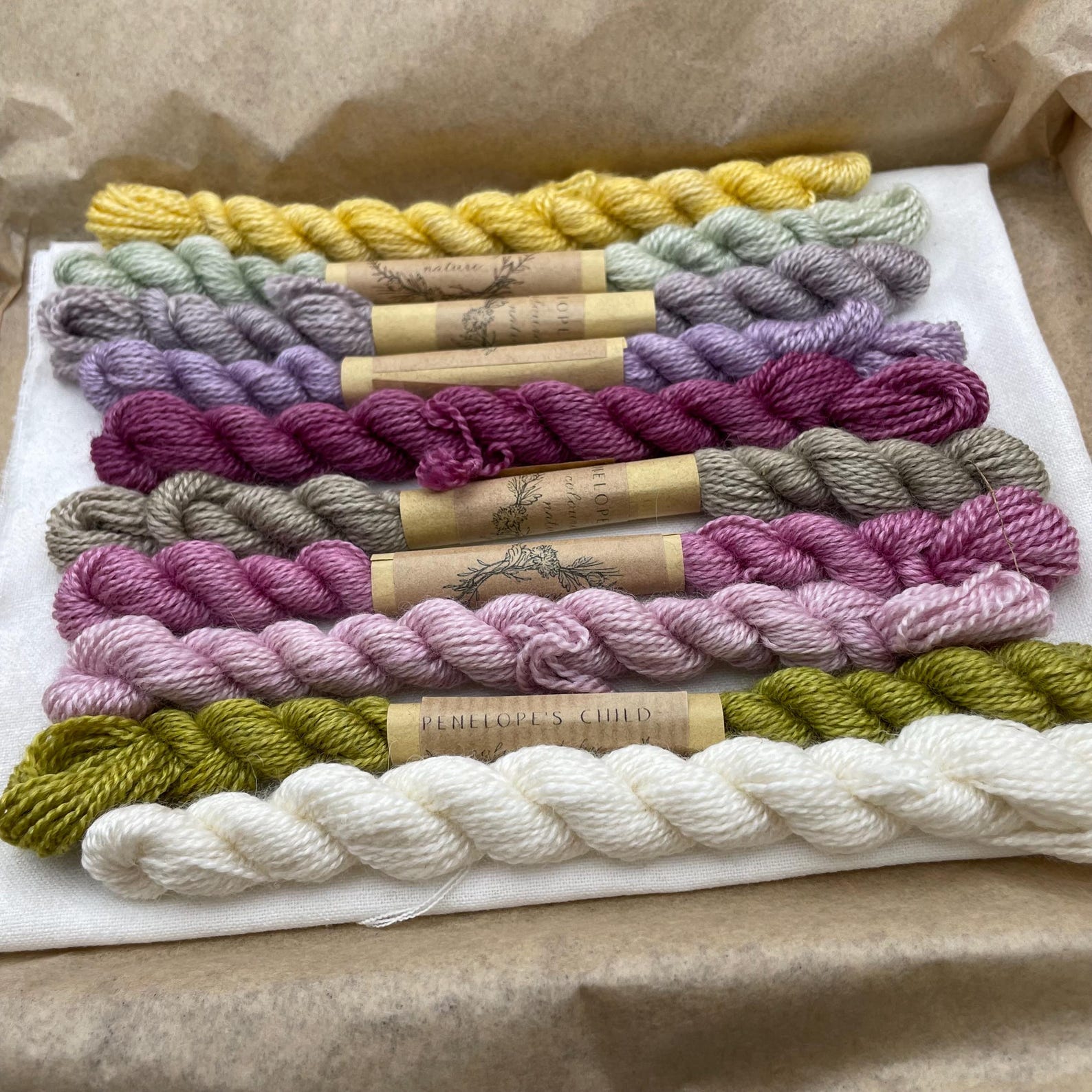 SILK/WOOL Blend Embroidery Thread Collection No.1 / Naturally Dyed ...