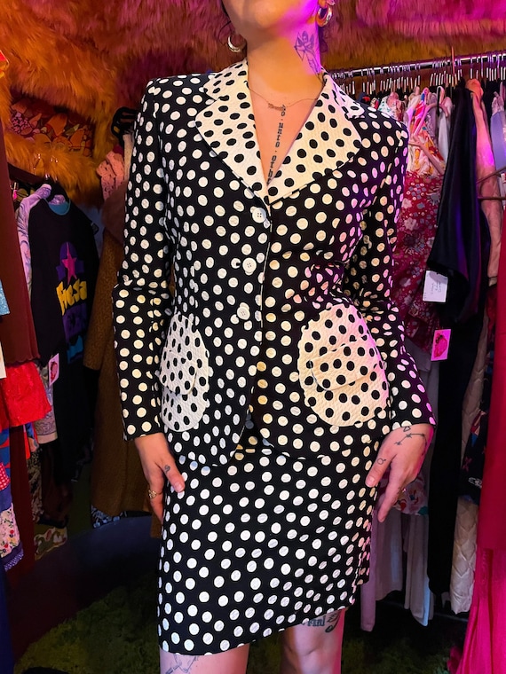 Vintage 'Bill Blass' Funky and Sexy Polka Dot Ski… - image 9