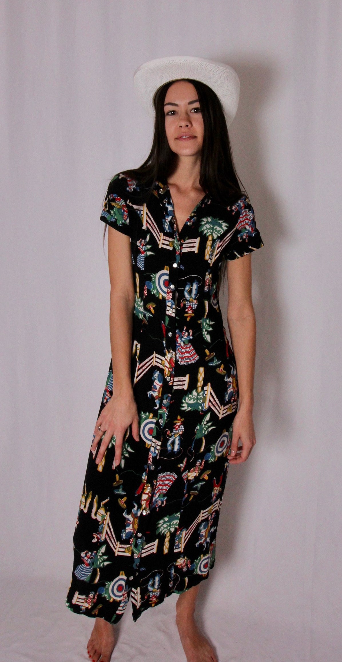 Vintage 'Betsey Johnson' Rodeo Button Up Dress | Cowgirl | Country Bumpkin | Western | Ranch 