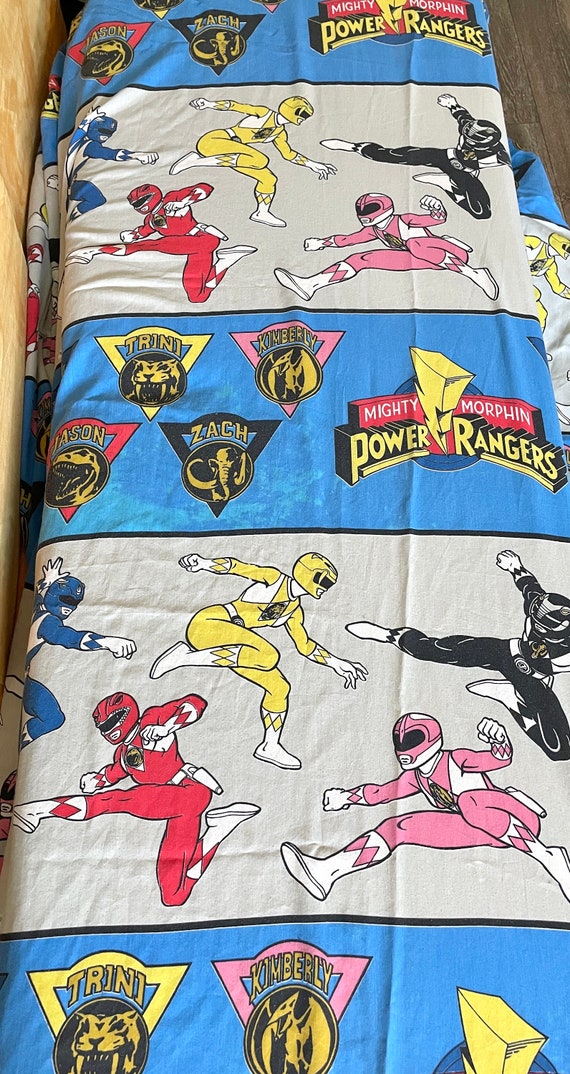 Vintage 1994 'POWER RANGERS' Fitted Bed Sheet