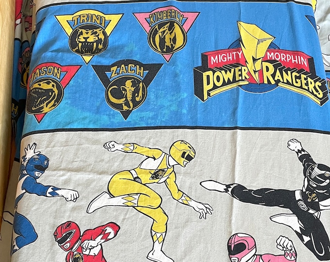 Power Ranger Bedroom Rug Vintage 1994 'POWER RANGERS' Fitted Bed Sheet - Etsy