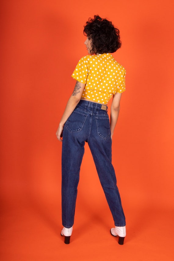 Vintage 90's 'Lee' High Waisted Dark Denim Jeans
