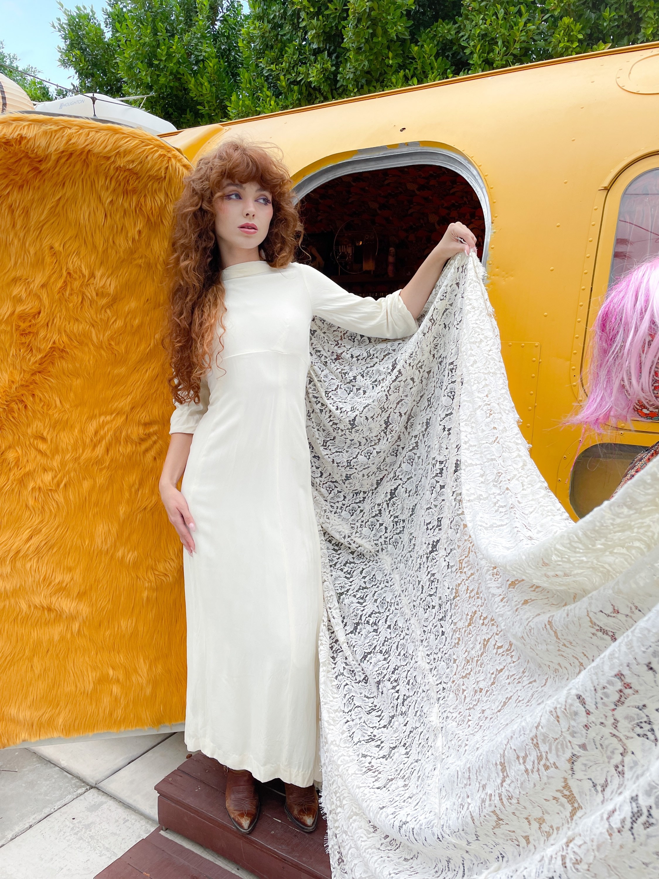 1960s White Nylon Lace Bust Full Length Slip Dress – Breath Of the Earth