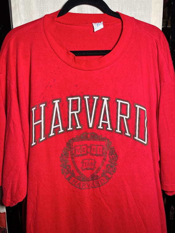 Vintage 70'S-80'S HARVARD University Unisex Oversized Long T-Shirt Sleepy Shirt