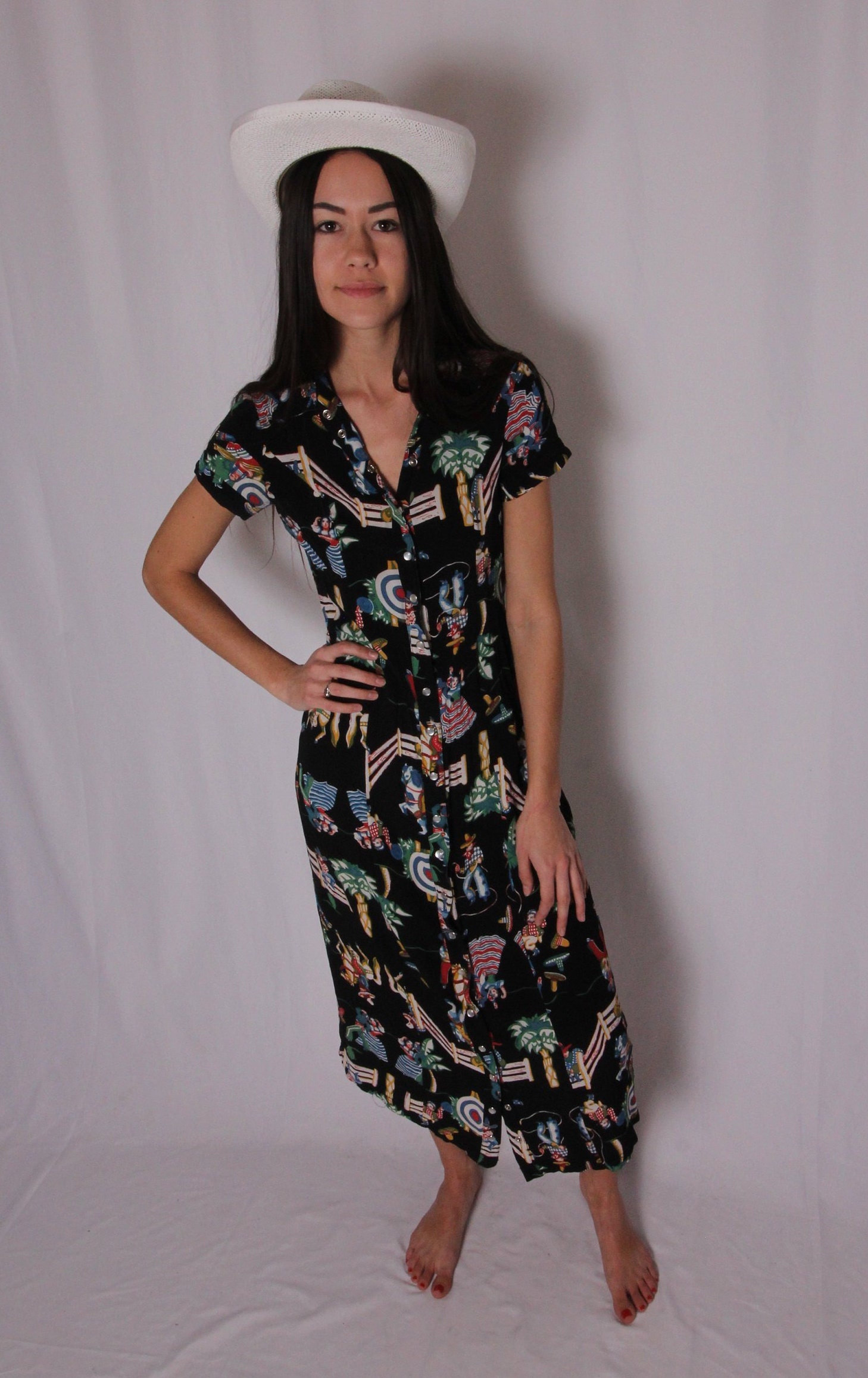 Vintage 'Betsey Johnson' Rodeo Button Up Dress | Cowgirl | Country Bumpkin | Western | Ranch 