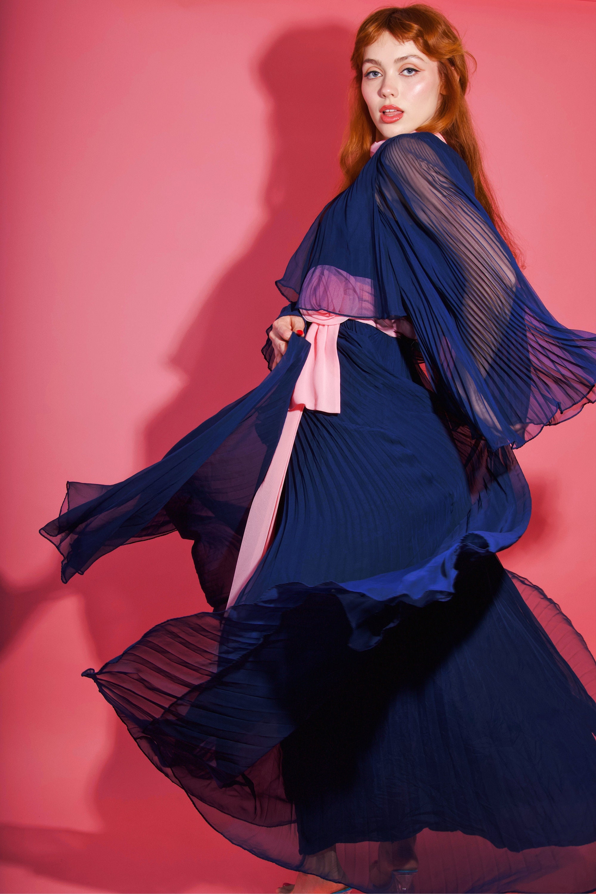 Pink Navy Dress Etsy UK