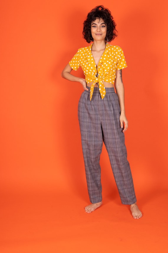 Vintage 90's 'Christy Girl' High Waisted Black and White Trouser Pant