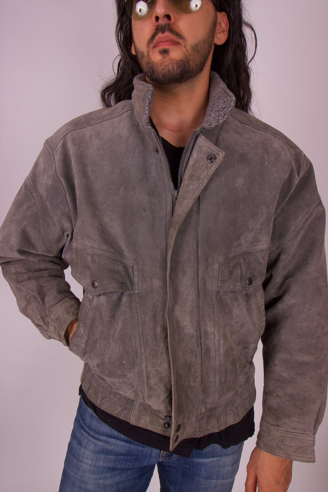members only suede jacket