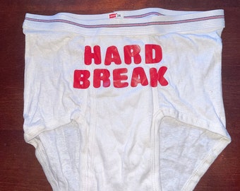 Vintage 'HARD BREAK' Deadstock 70's Unisex Mens Underwear Brief Boyfriend Shorts