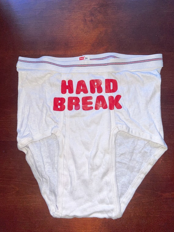 Vintage 'HARD BREAK' Deadstock 70's Unisex Mens Underwear Brief Boyfriend Shorts