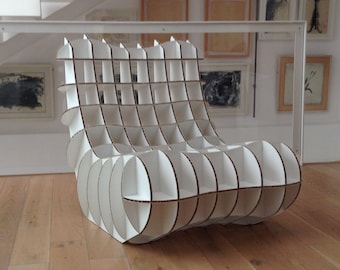 Digital plans DIY alveolar cardboard armchair. Digital plans Alveolar Cardboard Armchair, DIY