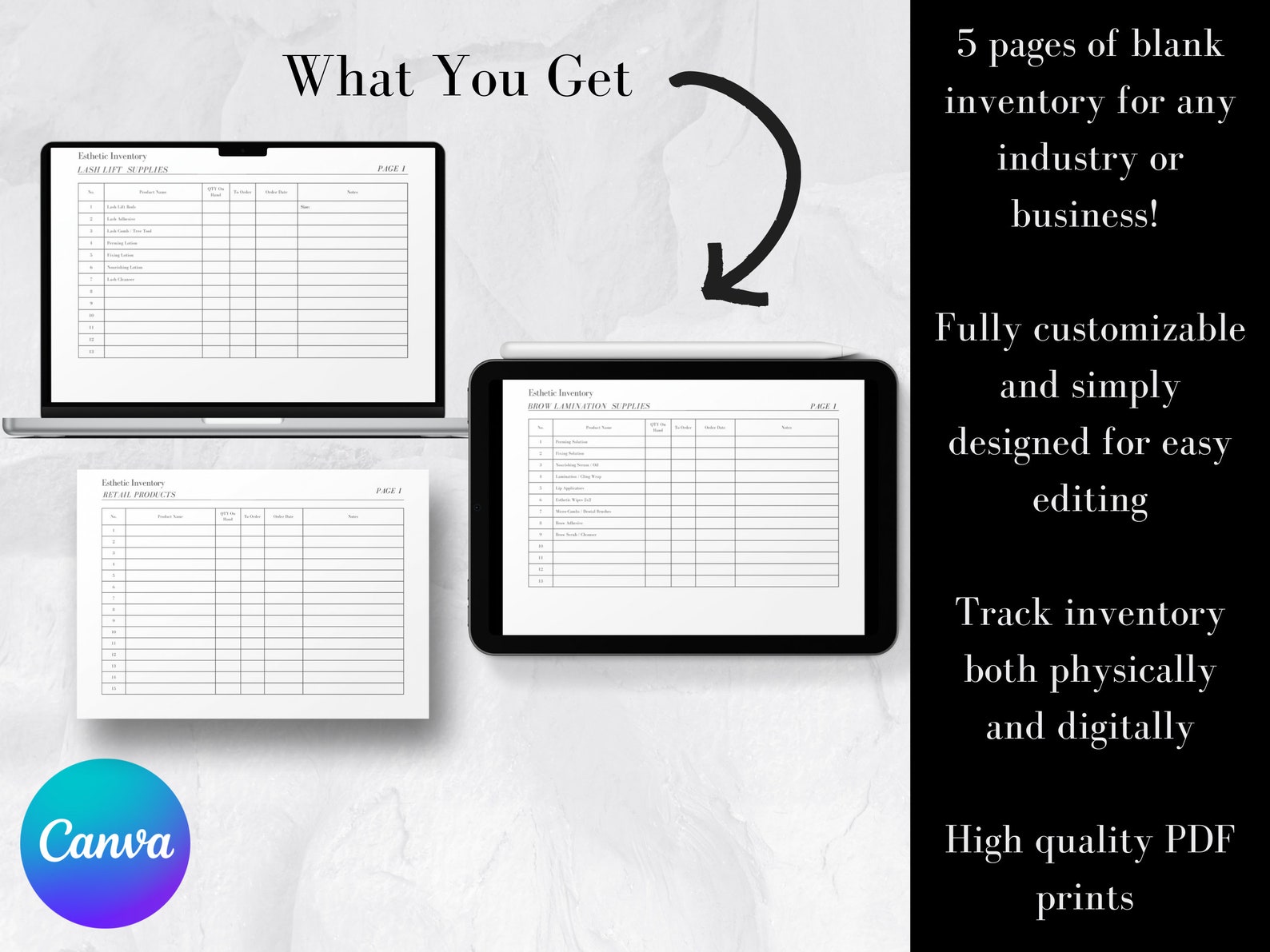 Inventory Spreadsheet | Blank Inventory Spreadsheet | Salon Inventory ...