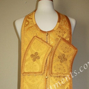 Gold Epitrachilion and cuffs Communion set 42&quot; 107 cm SHIPS FROM USA!