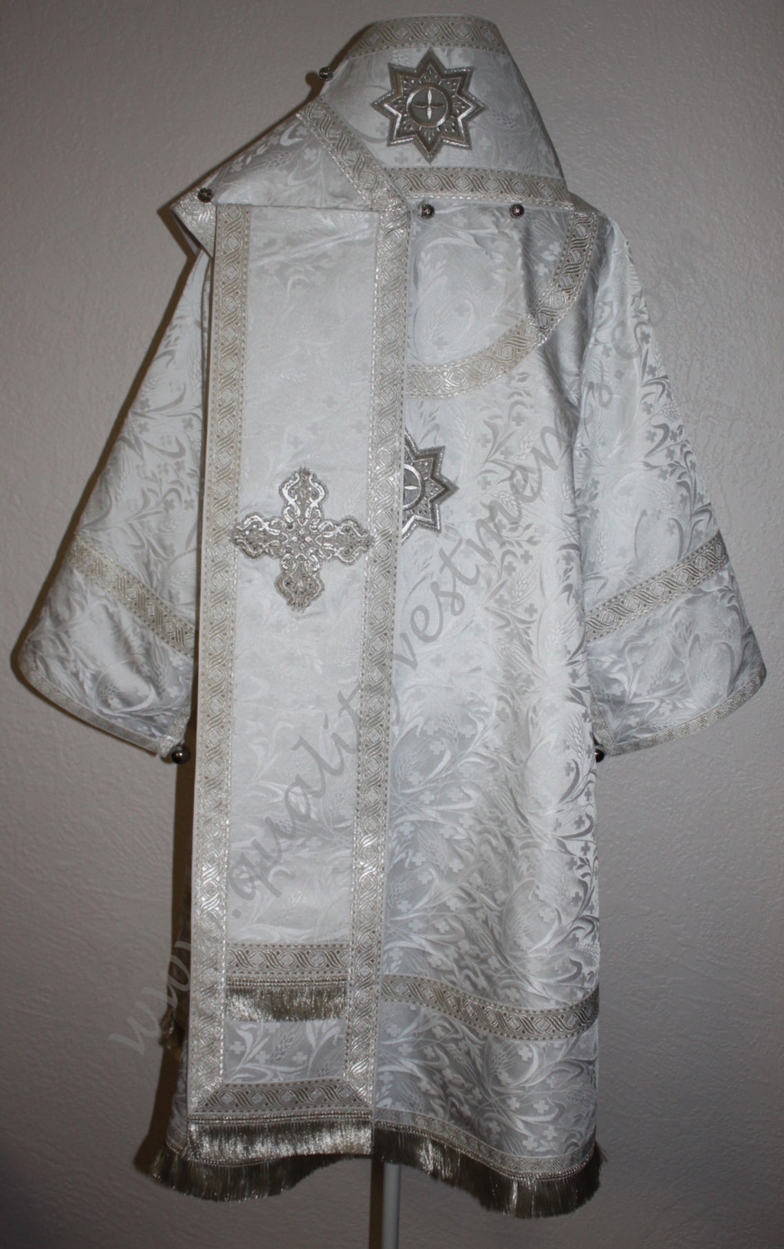 Eastern Orthodox Vestments White Nonmetallic Brocade Etsy