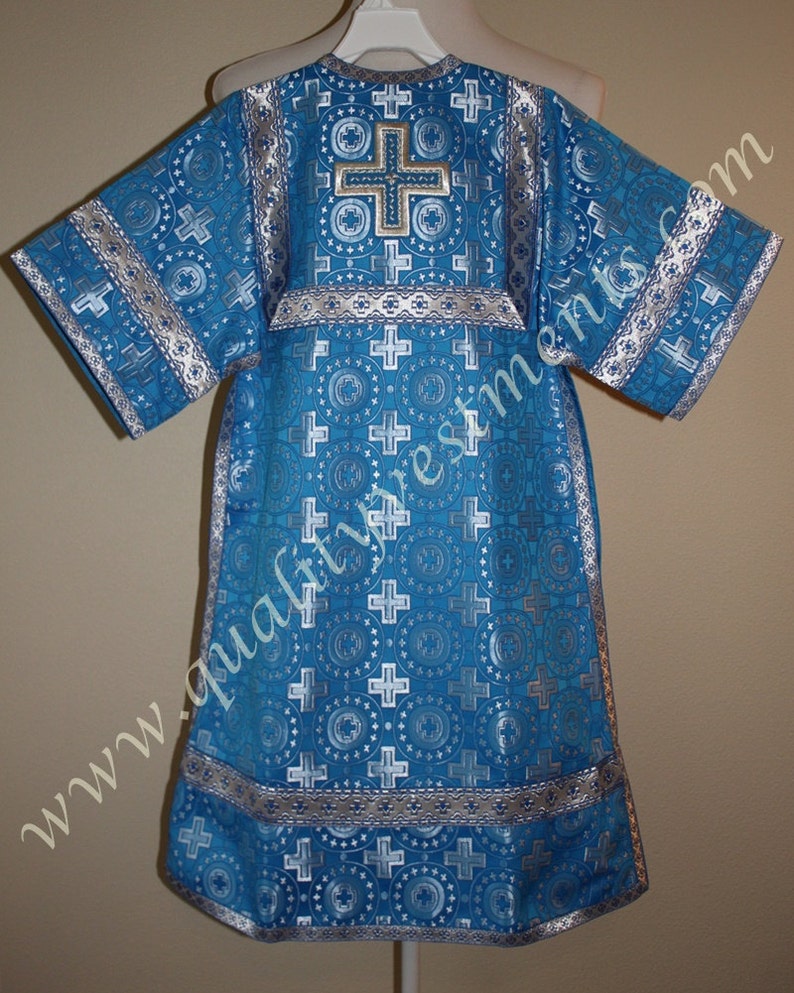 Blue Altar Boy Acolyte Robe Nonmetallic Brocade 37 94 cm Etsy