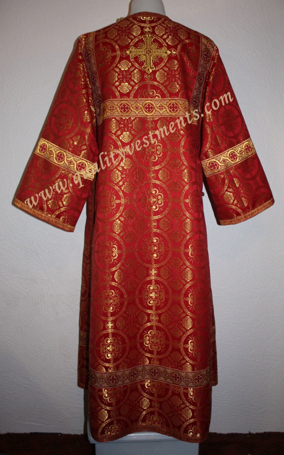 TO ORDER Reader Acolyte Altar Server Robe Red Gold Nonmetallic Etsy