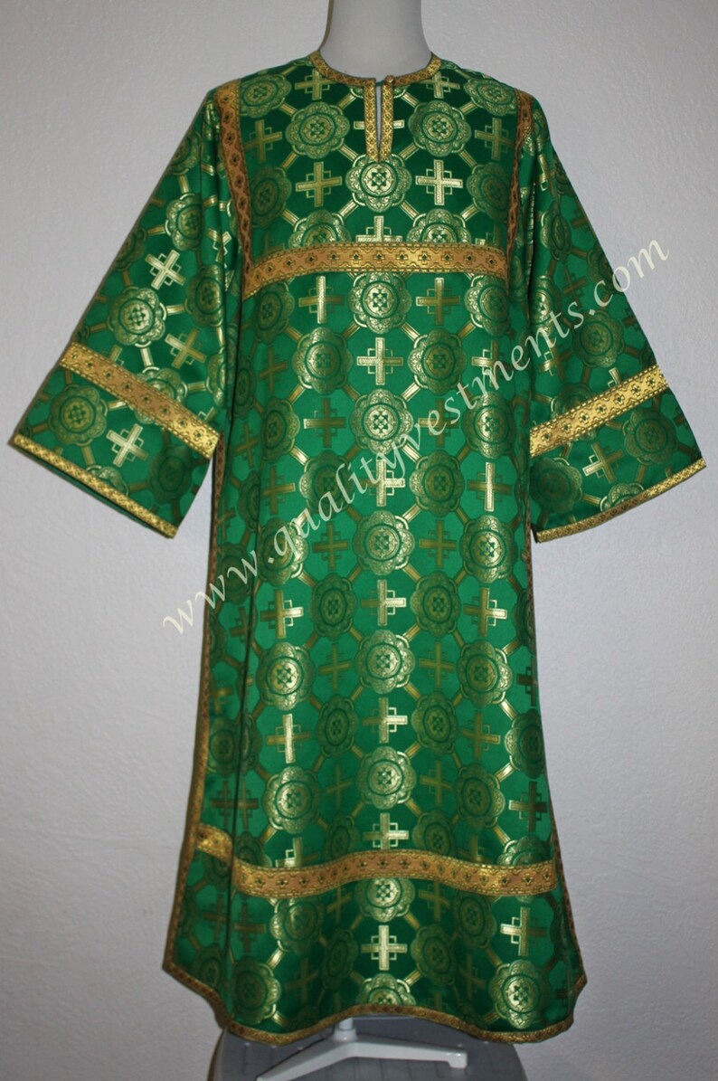 TO ORDER Reader Acolyte Altar Server Robe Green Gold Etsy